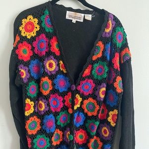 M Vintage Crochet Cardigan